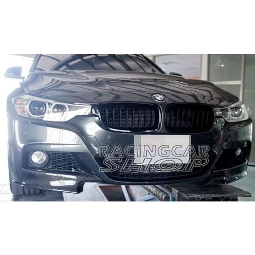 P Style Real Carbon Fiber Front Lip Spoiler Splitters 3pcs For BMW F34 GT Gran Turismo M-Sport Bumper 2014UP B185
