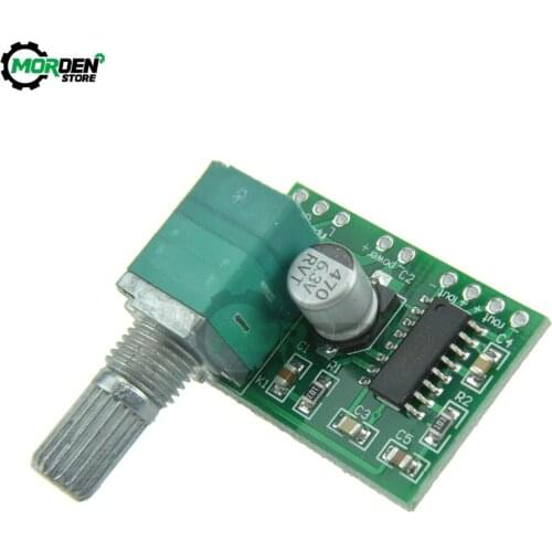 Mini PAM8403 Amplifier Board Digital Audio Amplifier Board DC 5V 3Wx2 with Potentiometer Switch Volume Control Stereo USB Power