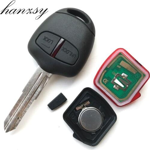 Hanzsy Remote Key For MITSUBISHI Outlander Pajero Montero Triton ASX Lancer 2 Buttons ID46 Chip 433MHz MIT8 right/left Blade