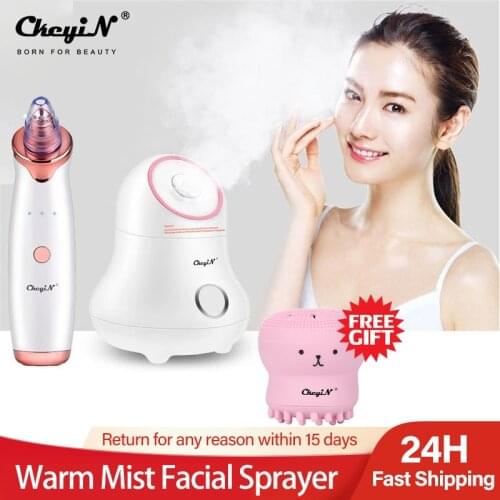 Nano Ionic Facial Steamer Lady Face Sprayer Personal Sauna Spa Steaming Tool Vacuum Suction Blackhead Remover Acne Extractor 31