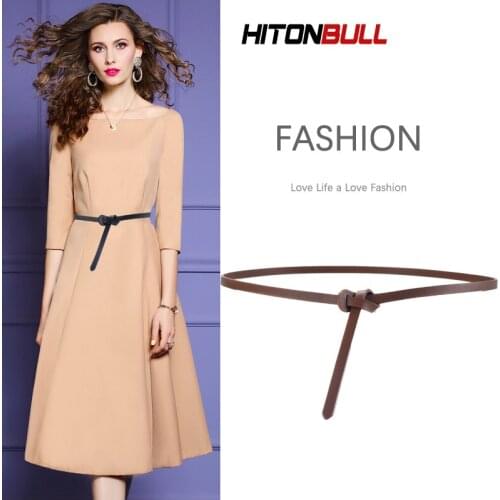 HITONBULL Fashion Women Belt Casual Trench Coat Dress Waistband High Quality Brand Leather Belts Womens Luxury Girdle