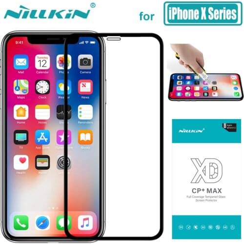 For iPhone Xs Max Glass Nillkin XD CP+ Max Full Cover 3D Tempered Glass Screen Protector for iPhone X XR Xs Max Nilkin Glass