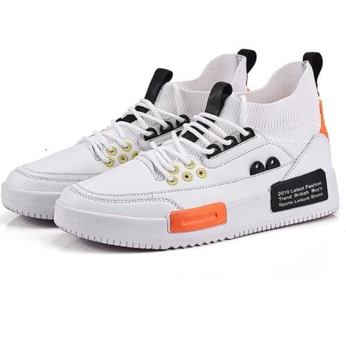 Comfortable sapatos lightweight causal solid Men for deporte work leisure leather knitting mens casual Fashion fashion 2020 men