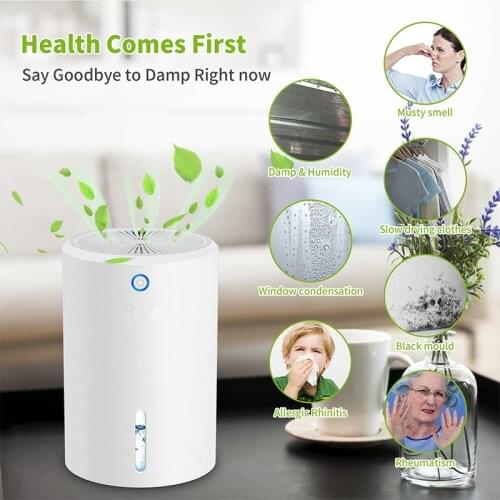 Smart Dehumidifier Moisture Absorber Household Moisture Absorption Dehumidifiers Basement Air Dryer 900ML Mute Power Saving