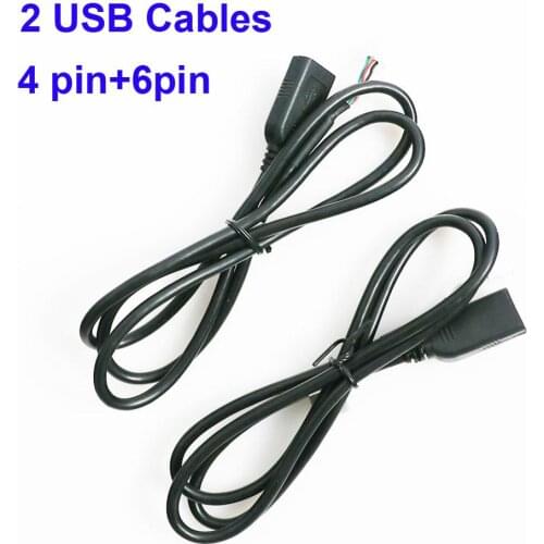 USB Cable Power Conveter USB Cable Adapter Supply For Car GPS Radio Stereo 5V 12V 4Pin+6Pin USB cable connector