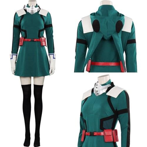 My Hero Academia Midoriya Izuku Women Cosplay Costume Dress Outfits Halloween Carnival Suit