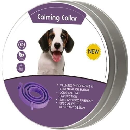 Pet Calming Collar Necklace For Anxiety Stress Reduction Pacify Soothing Adjustable Waterproof Cats Dogs 62/38CM Pet Supplies