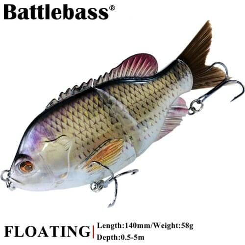 NEW 1PC 14cm 58g Fishing Lure Jointed Lures Hard Bait Sinking Lure Swimbait brush Tail bass lure bluegill bait floating swimbait