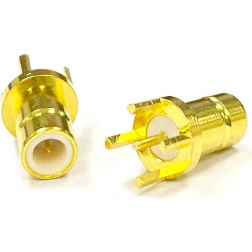 1PC SMB Male Plug RF Coax Connector PCB Mount With solder post Straight Goldplated NEW wholesale