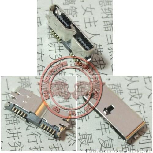 100 pcs micro 3.0 10 P Pin socket connector USB jack mini 9 phone charging port P to be able to go back and mobile hard disk,SMT