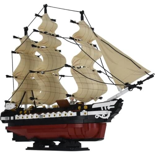1118PCS Medieval Invincible Fleet Spanish Armada Building Blocks For The Black Pearl Queen Annes Revenge ship Model Toys