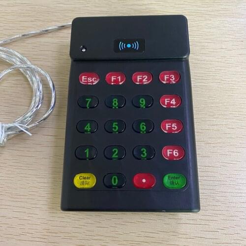13.56mhz R95C USB proximidy rfid reader digital keyboard with smart card reader