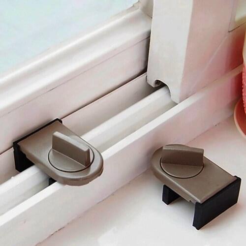 5Pcs/Set Sliding Door Anti-Theft Switch Lock Sliding Window Blocker Straps Window Child Safety Doors Lock