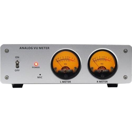 AC 220V Dual VU Meter Stereo Analog Audio Amplifier Board level Indicator Voice Control Backlight Brightness Adjustable