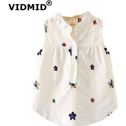 VIDMID Toddler Baby Girls Sleeveless blouses Summer Clothing kids girls Tops shirts tank shirt childrens clothes 7071 01