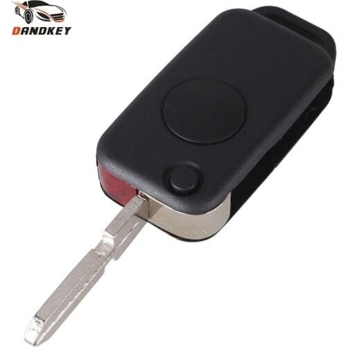 Dandkey 1 Button Flip Folding Keyless Entry Remote Key Fob Case Shell for Mercedes Key For Benz C E S ML SL ML55 AMG S500 SL500