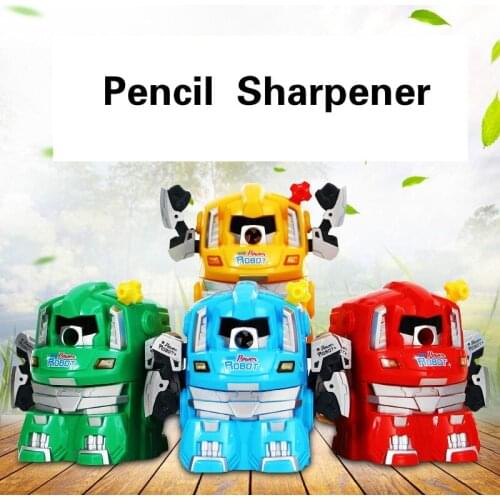 Deli Robot Pencil Sharpener Children Mechanical Pencil Sharpener Student Stationery Pencil Sharpener School and Office Supplies