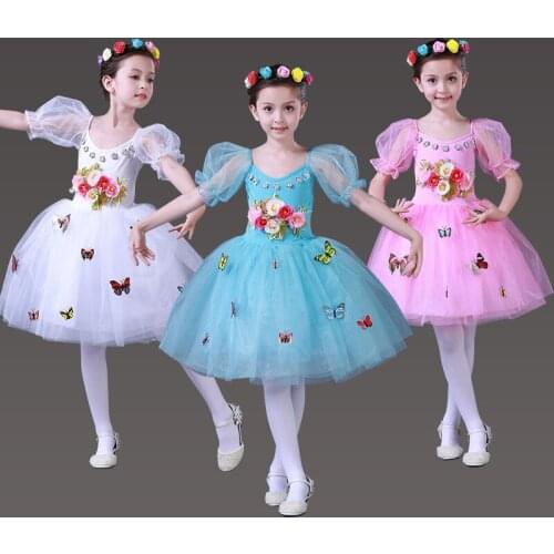 Children Classical Ballet Tutu Swan Lake Performance Costumes Romantic Tutu Long Ballet Dress For Girls Kids Dance Wear Outfits