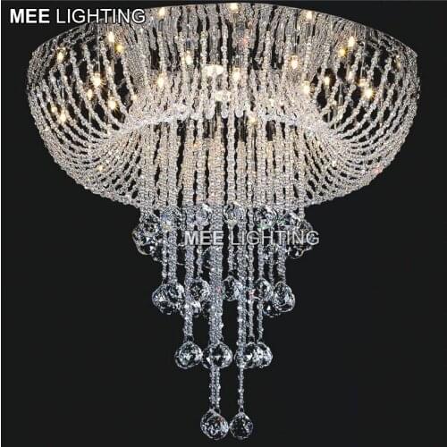 2017 New Crystal Lighting Modern Clear Crystal Luxurious Crystal chandelier suspension lamp lustre for Living room Dining room