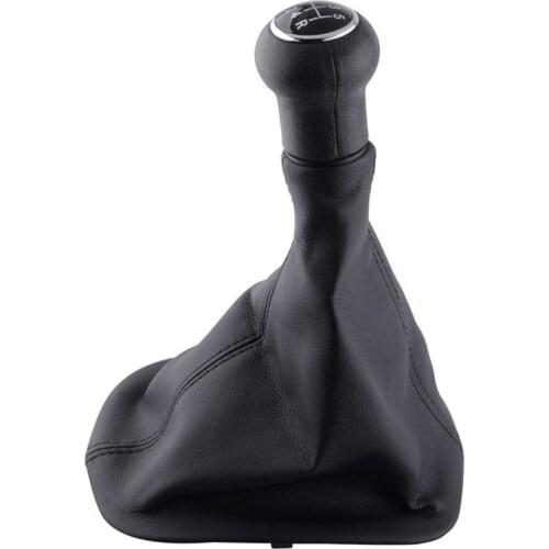 Leather Gear Stick For AUDI A4 B5 A6 C5 Dustproof 5 Speed Shift Knob Cover For Audi A8 D2 Gearbox Shift Knob Car Speed Lever