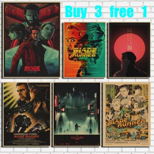 Blade Killer 2049 American Movie Retro Kraft Paper Poster Bar Office Coffee Shop Home Art Wall Sticker Decoration
