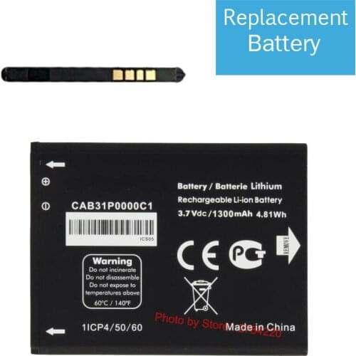 1300mAh 3.7V Li-ion Battery for Alcatel one touch Fire 4012 4012A 4012X CAB31P0000C1 CAB31P0000C2 Batterie Batterij Bateria