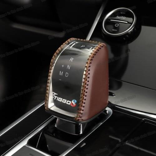 Lsrtw2017 Car Gead Lever Head Shift Knob Cover Trims for Chery Tiggo 8 Tiggo 7 Pro 2018 2019 2020 2021 Interior Accessories Auto
