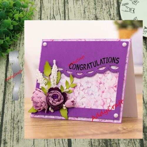 Metal cutting dies congratulations lace mold Scrapbook paper craft knife mould blade punch stencils die