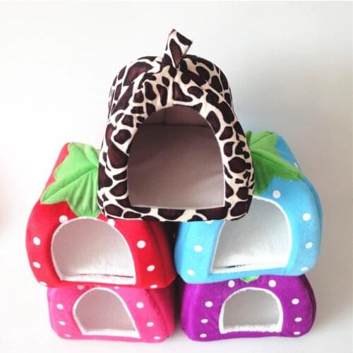 Cute Strawberry Cat Bed House Kennel Nest Sleeping Bag Puppy Pet For Small Dogs Sofa Mat Cushion Cat Pet Supplies Cama Gato