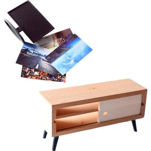 Dollhouse Miniature Television / TV Cabinet 1/6 1/12 Furniture Decoration