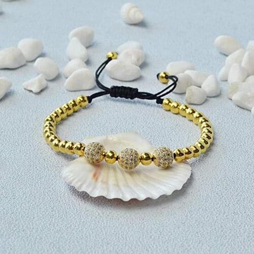 Fashion Creative 6mm/8mm/10mm Micro Pave Zircon Large Hole Beads Bracelet Necklace Handmade DIY Accessories For Jewelry Making