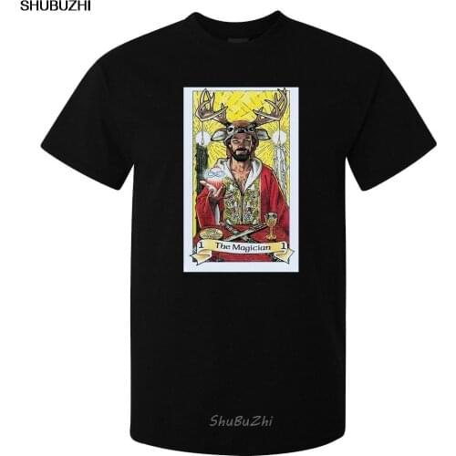The Magician Tarot Card Art Logo mens (womans available) t shirt black Cool Casual t shirt men Unisex New shubuzhi sbz3099