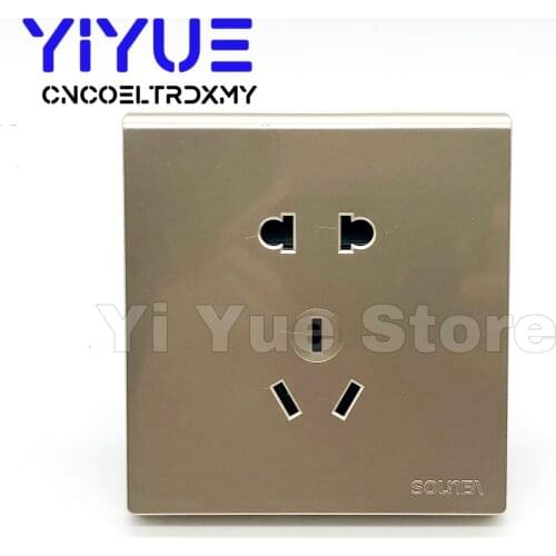 250V Wall Socket 5 Hole Switched Outlet 10A Power Socket Switch Plug Base For Air Conditioner Water Heater Outlet Panel