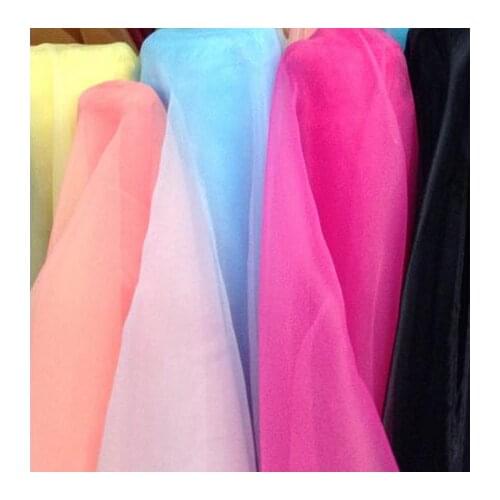 150cm*100cm Encryption flat mesh organza Cogan material density yarn decorative wedding veil transparent wedding dress fabric