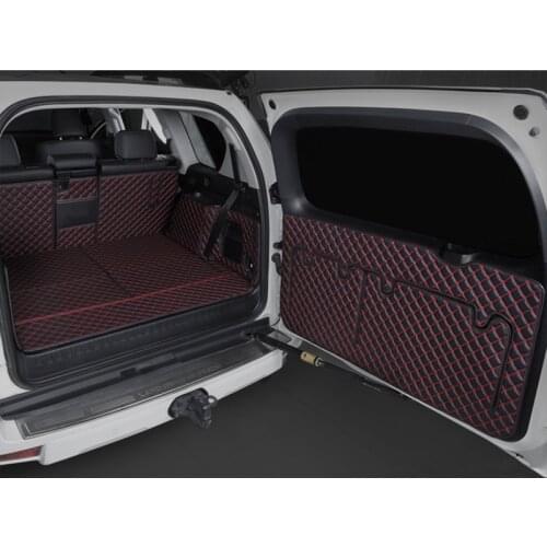 Full set car trunk mats + Rear door mat for Toyota Land Cruiser Prado 150 7 seats 2021-2010 durable cargo liner mat boot carpets