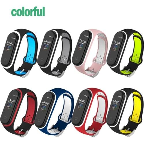 Bracelet for Xiaomi Mi Band 6 5 4 3 Strap Silicone Wristband Replacement Breathable Strap for Mi band 6/5/4/3 NFC Accessories