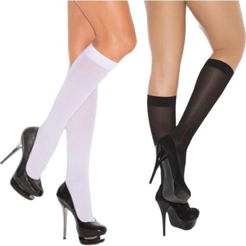 Sexy Lingerie Virgin Fantasy Opaque Knee High Hi Stockings Hosiery Nylon Leg Socks