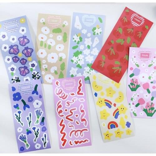 Garden Series Daisy Butterfly Scrapbooking PVC Stickers For DIY Stationery Craft Label Diary Mobile Cup Wall Decoration Supplies