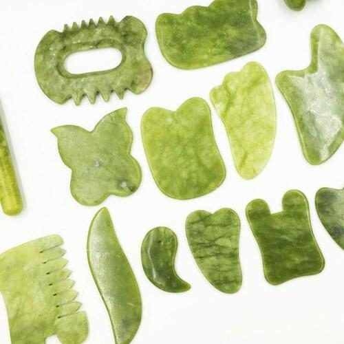 Gua Sha Scraper Natural Jade Gua Sha Stone Massager For Face Massage Tool Firming Lifing Skin Care Slimming Beauty Neck Lift