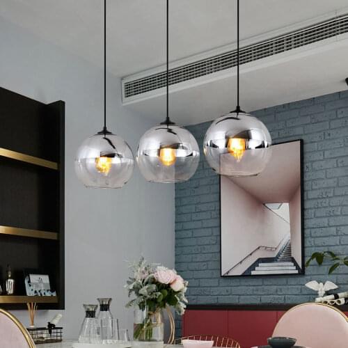 Modern Decor LED Glass Pendant Lights Kitchen Cafe Decoration,Hanging Lamp Dinning Room Pendant Lamps Home Decor Light Fixtures