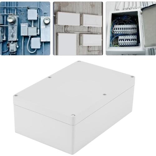 Waterproof Plastic Junction Box Water-resistant White Plastic Enclosure Project Case DIY Junction Box Wire Junction Box