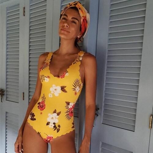 Womens One Piece Push Up Padded Bra Bikini Monokini Swimwear Swimsuit Beachwear