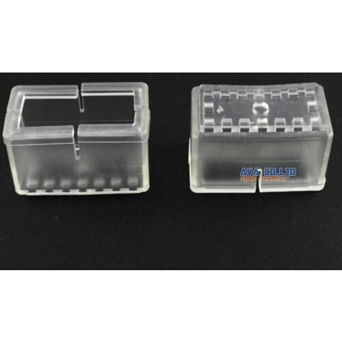 16 Pcs 35*15mm Chair Table Leg Cap Rubber Feet Protector Pad Cover Rectangle