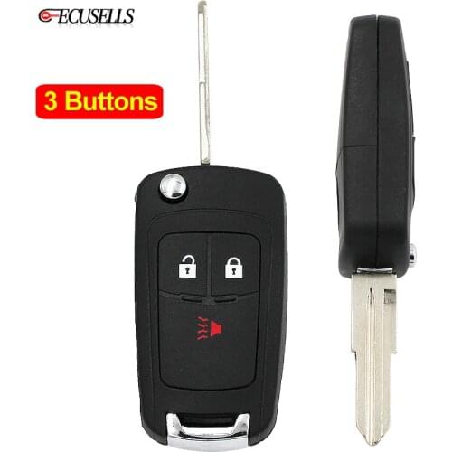 2+1/3 Button New Folding Flip Remote Smart Car Key Shell Case Housing Uncut Blade for Chevrolet Spark 2012 2013 2014 2015 2016