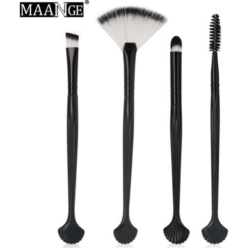 MAANGE 2/4Pcs Eye Shadow Eyebrow Eyelashes Powder Blend Brush Eyes Makeup Brush Set Fan Cosmetic Beatuy Make Up Brush Tool Kit