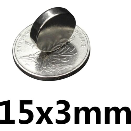 20/50/100pcs 15x3 mm Search Minor Magnet Diameter 15mm x 3mm Bulk Small Round Magnetic 15x3mm Neodymium Disc Magnets 15*3 mm
