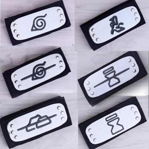 20pcs Anime Ye Kimura Ninja Guard Forehead With Kakashi Uchiha Sasuke Cosplay Headwear Props Wholesale