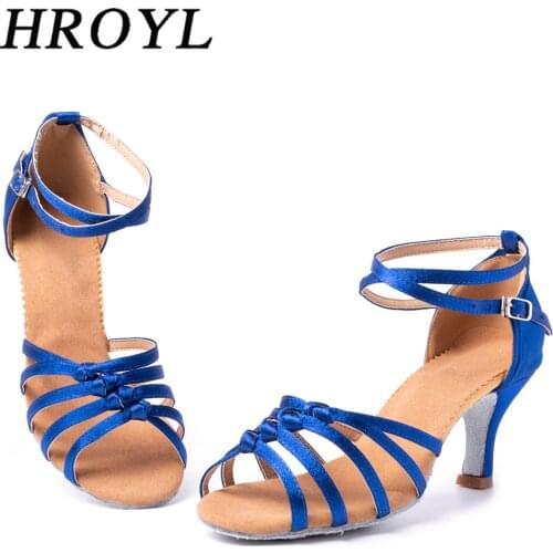 2020 Hot selling Women Professional Dancing Shoes Ballroom Ladies Latin Dance Shoes heeled 5CM/7CM