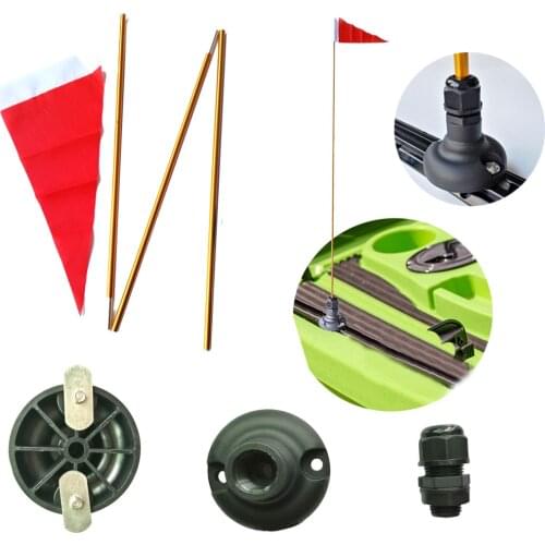 47inch Kayak Safety Flag Mount Kit Rail Mount for Marine Canoe Boat Fishing