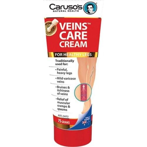 Australia Carusos Health Vein Clear Care Cream 75g for Varicose Spider Veins Great Looking Healthy Legs Vein Strength Elasticity
